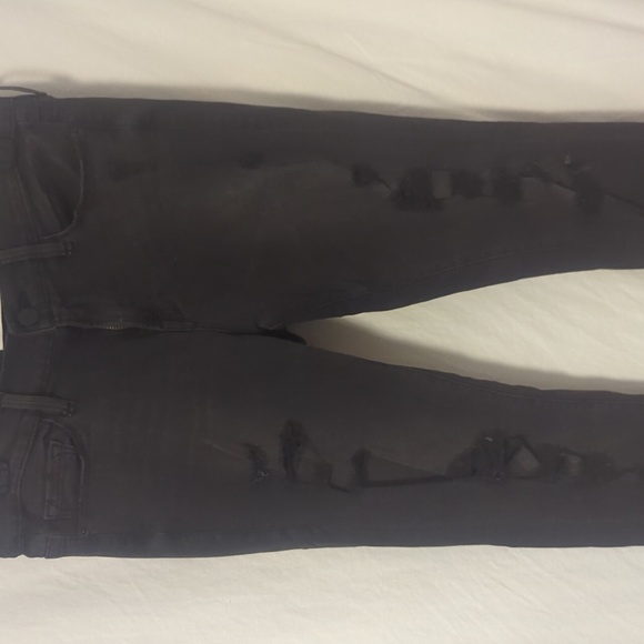 Frame denim grey distressed skinny jeans - Picture 4 of 10